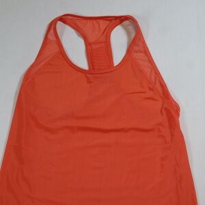 Lululemon bright orange racerback tank top size women's 6